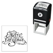 Vrolijk kerstscript ontwerp zelfinktende stempel (In situ)