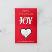 Vrolijk kerstscript rode vakantie Kaart (Binnen)