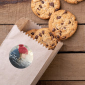 Vrolijk kerstscript Sjabloon Ronde Sticker