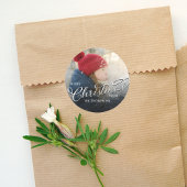 Vrolijk kerstscript Sjabloon Ronde Sticker