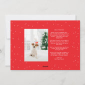 Vrolijk kerstscript twee foto's feestdagenkaart (Achterkant)