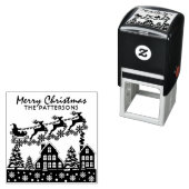 Vrolijk kerstscript Winter Feestdagen Aangepaste n Zelfinktende Stempel (In situ)