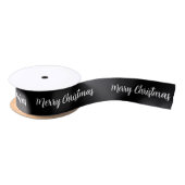 Vrolijk kerstscript zwart-wit lint (Spoel)