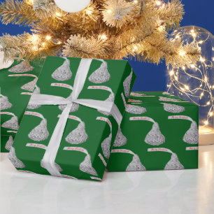 Vrolijk kerstSnoep op groen Cadeaupapier