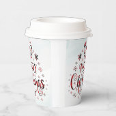 Vrolijk kerstsnowflakes, gelukkig nieuwjaar papieren bekers (Rechts)