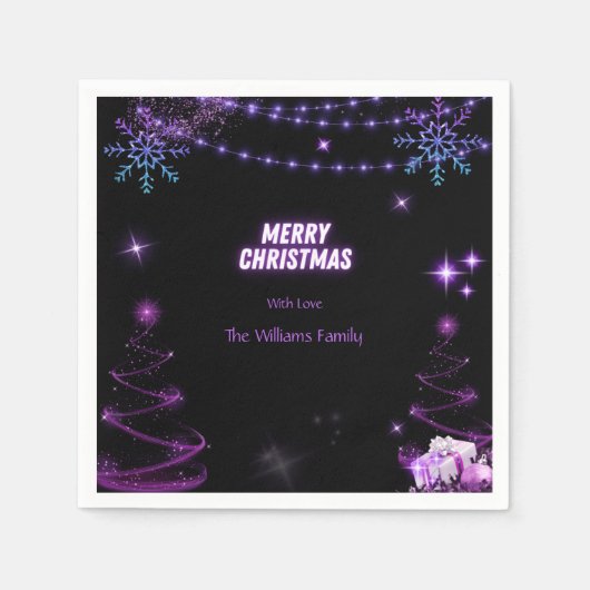 Vrolijk kerstsprankelende bomen | Sneeuwvlokken St Servet (Voorkant)