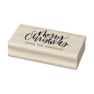 Vrolijk kerststempel, feeststempel, persoonlijk 	rubberstempel