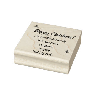 Vrolijk kerststempel.  	rubberstempel