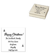 Vrolijk kerststempel.  	rubberstempel (Gestempeld)