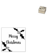 Vrolijk kerststempel 	rubberstempel (Gestempeld)