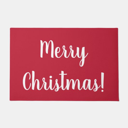 Vrolijk kerststijlvol script rood deurmat (Voorkant)