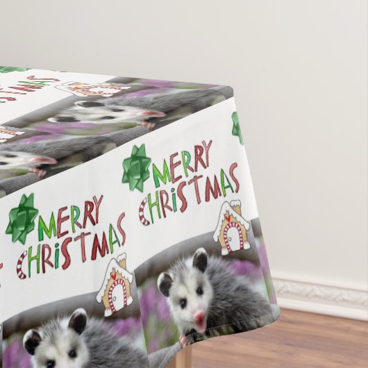Vrolijk kersttafelkleed, Opossum Tafelkleed (Voorbeeld)