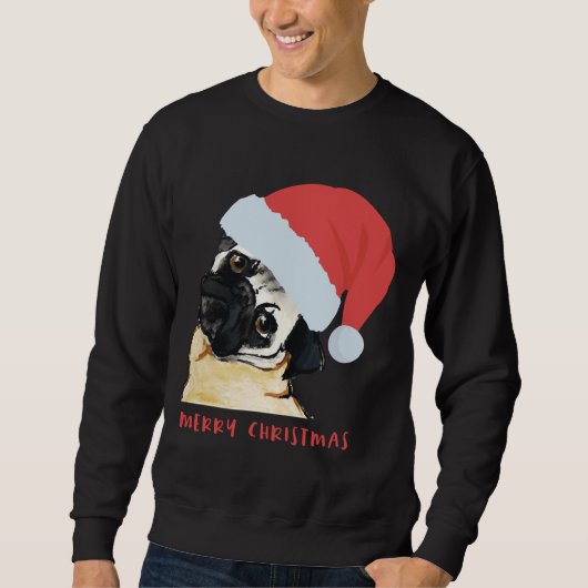 Vrolijk Kersttasje met Santa Hat Classic T-Shirt (Voorkant)