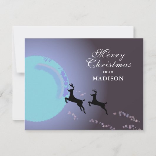 Vrolijk kersttasmagisch rendierscript, naam (Voorkant)