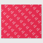  vrolijk kersttekst rode Sjabloon elegant Cadeaupapier (Vlak)