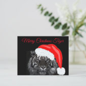 Vrolijk kersttijger briefkaart (Staand voorkant)