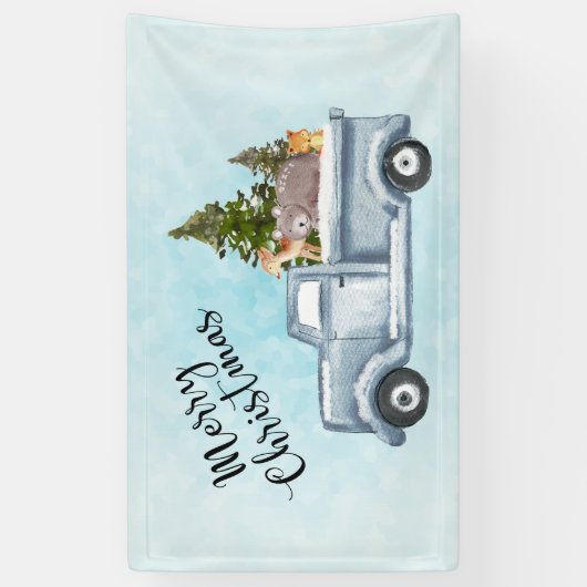 Vrolijk kersttrucje met kalveren spandoek (Verticaal)