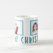 Vrolijk kersttypografie 2 Foto's Koffiemok (Center)