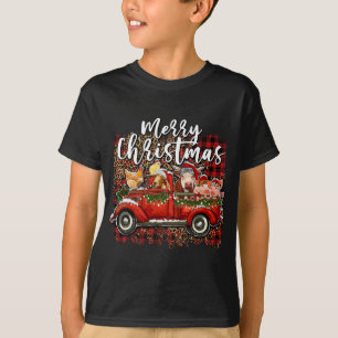Vrolijk kerstvaars Boerderij Santa Red Truc T-shirt
