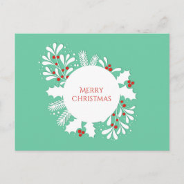 Vrolijk kerstvakantie briefkaart. briefkaart