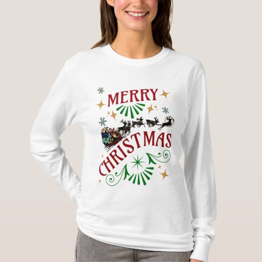 Vrolijk kerstvakantie Santa T-shirt (Voorkant)