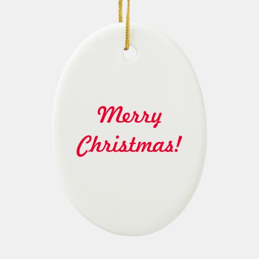 Vrolijk kerstversiering 1 keramisch ornament (Achterkant)