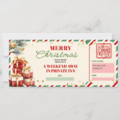 Vrolijk Kerstweekend Vakantie Voucher Gift (Voorkant)