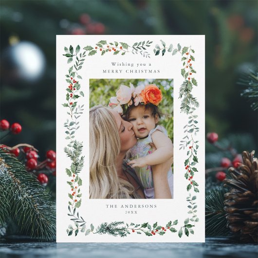 Vrolijk Kerstwens Foto Feestdagenkaart