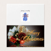 Vrolijk kerstwenskaart kaart (Buitenkant ongevouwen)