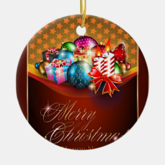 Vrolijk kerstWenskaart Keramisch Ornament