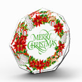 Vrolijk kerstwinter vakantie krans fotoblok (Links)