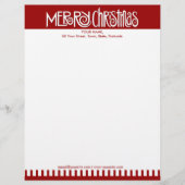 Vrolijk kerstwit briefhoofd (Voorkant)