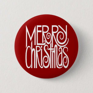 Vrolijk kerstwit Button
