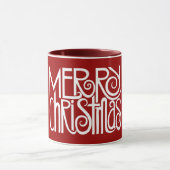 Vrolijk kerstwit Mok (Midden)