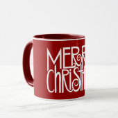 Vrolijk kerstwit Mok (Voorkant links)