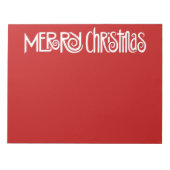 Vrolijk kerstwit Notitieblok (Voorkant)