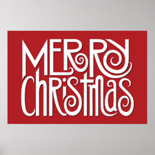 Vrolijk kerstwit Poster