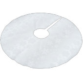 Vrolijk kerstwit Snowflake Satin Kerstboom Rok (Gekanteld)