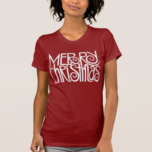 Vrolijk kerstwit T-shirt (Voorkant)