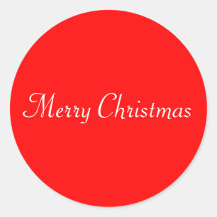 Vrolijk kerstzegel ronde sticker