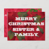 Vrolijk kerstzuster, Gezin Briefkaart (Voorkant / Achterkant)