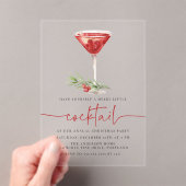Vrolijk klein cocktail Martini feestje Acryl Uitnodigingen (Insitu (Draagbaar))