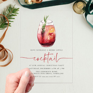 Vrolijk klein cocktail Sangria feestje Acryl Uitnodigingen