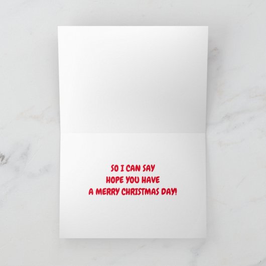 **VROLIJK KLEIN KABOUTER** ZEG GELUKKIG KERSTFEEST KAART (Binnen)