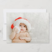 Vrolijk klein kerst baby geboorte aankondiging (Voorkant)