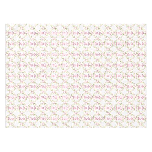 Vrolijk klein kerstfeest - Flower Wreath Tafelklee Tafelkleed (Voorkant (Horizontaal))