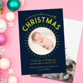 Vrolijk klein kerstfeest geboorte aankondiging