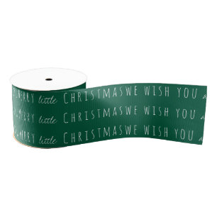 Vrolijk klein kerstgroen grosgrain lint