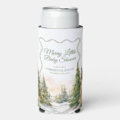 Vrolijk klein kerstwinter Baby shower (Seltzer Voorkant)