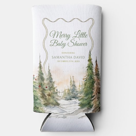 Vrolijk klein kerstwinter Baby shower (Voorkant)